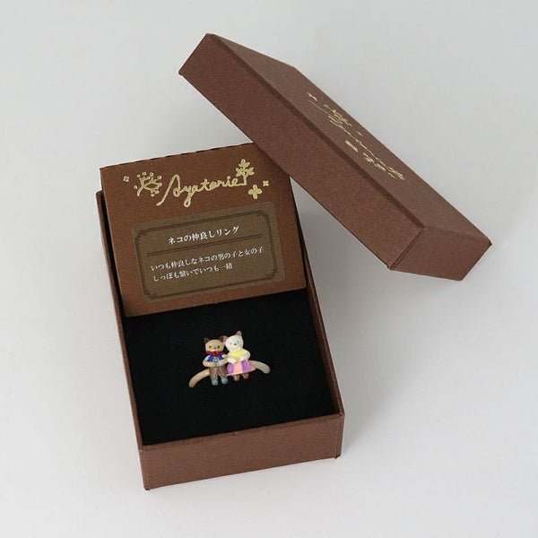 『預訂』日本 Ayatorie 貓咪朋友開口戒指