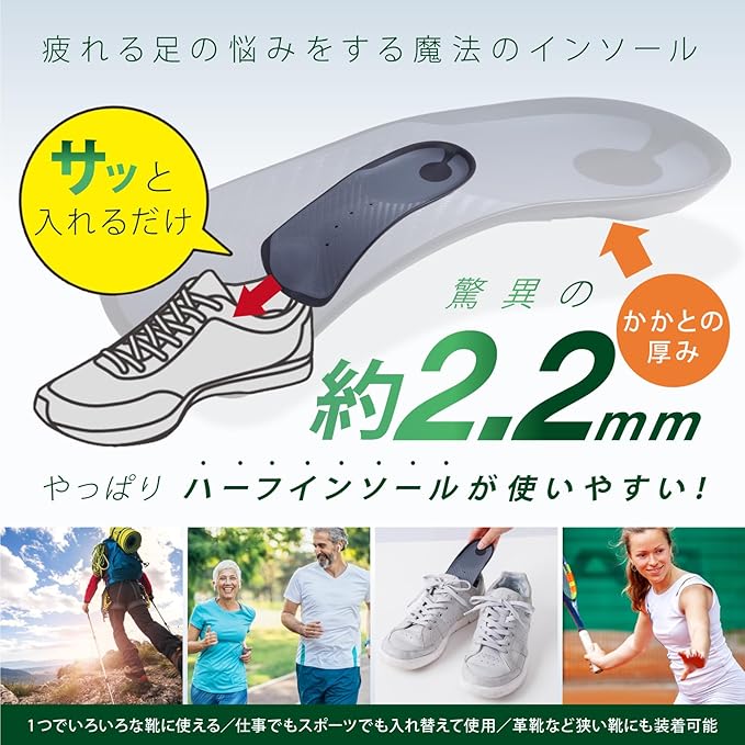『預訂』Ashimaru 日本製 減震型半鞋墊 HALF CUSHION
