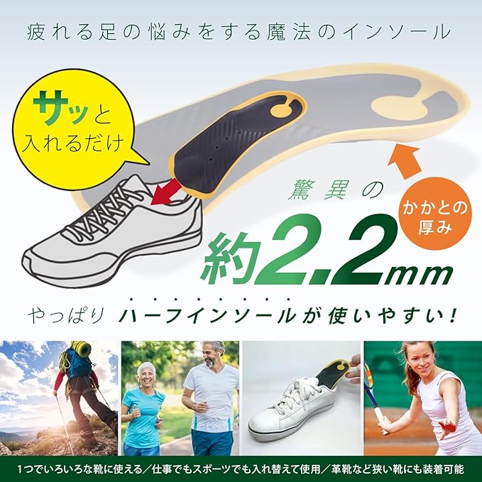 『預訂』Ashimaru 日本製 減震型半鞋墊 HALF CUSHION