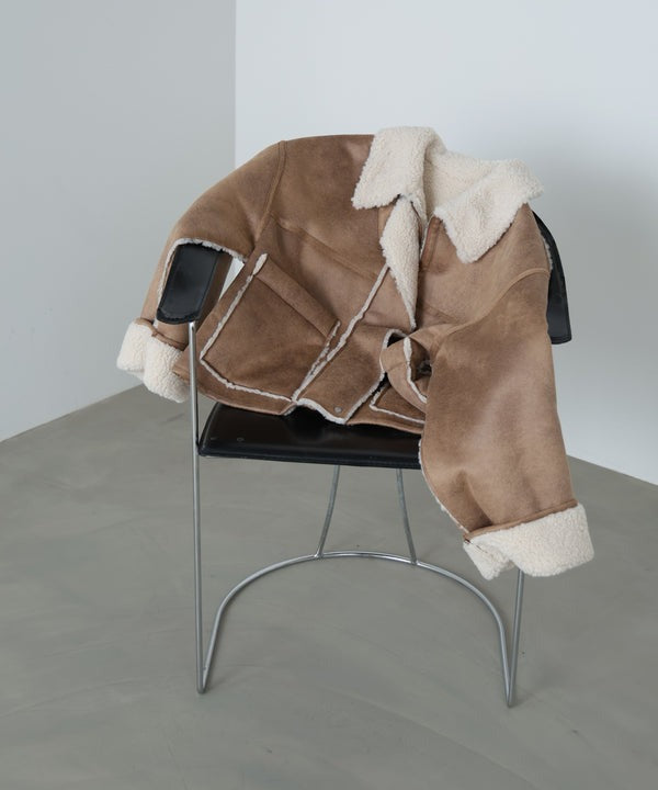 『預訂』日本 Bab 仿麂皮絨 x 羊羔毛短版外套