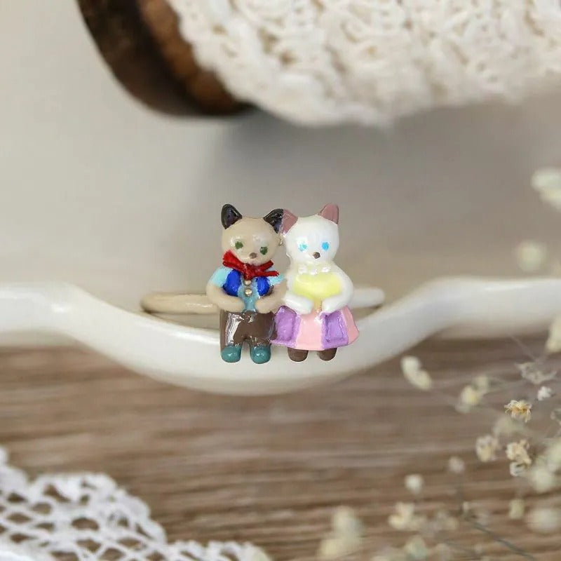 『預訂』日本 Ayatorie 貓咪朋友開口戒指