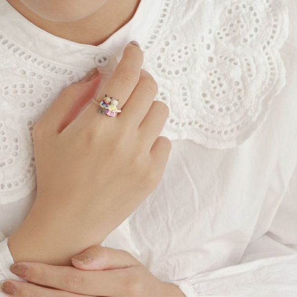 『預訂』日本 Ayatorie 貓咪朋友開口戒指