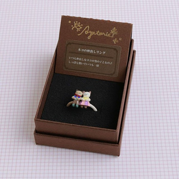 『預訂』日本 Ayatorie 貓咪朋友開口戒指