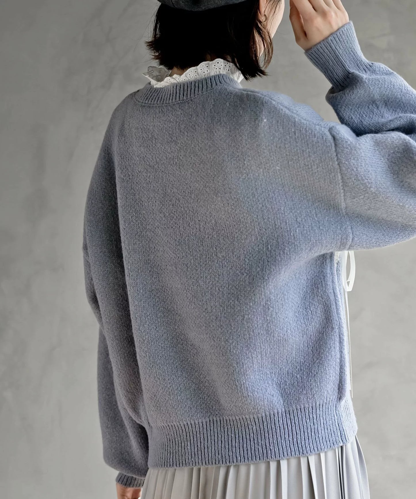 『預訂』日牌 蝴蝶結針織套頭衫