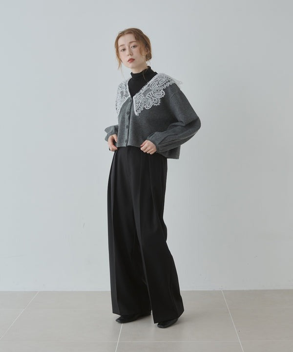 『預訂』日本 Bab 蕾絲領短款針織外套