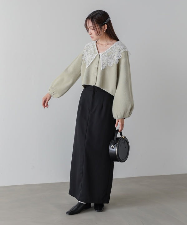 『預訂』日本 Bab 蕾絲領短款針織外套