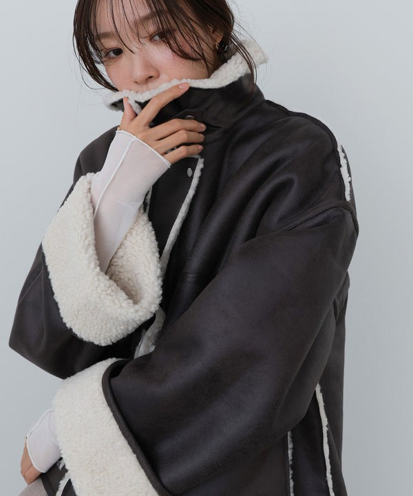 『預訂』日本 Bab 仿麂皮絨 x 羊羔毛短版外套