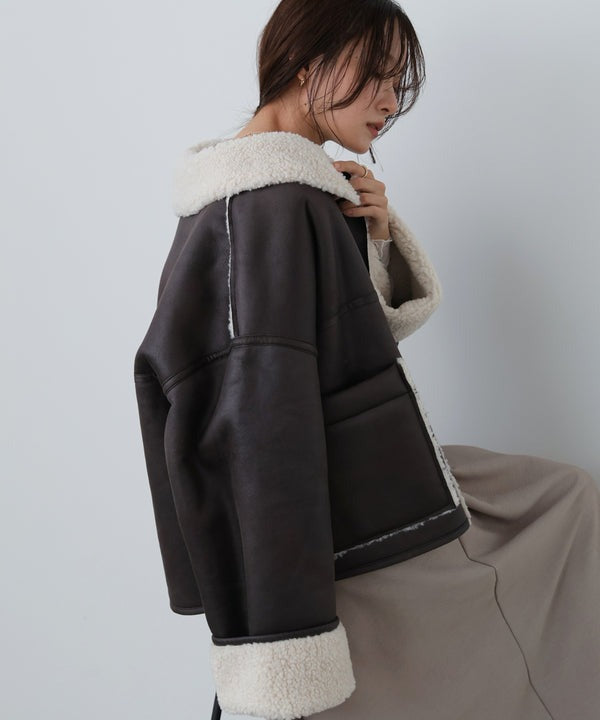 『預訂』日本 Bab 仿麂皮絨 x 羊羔毛短版外套