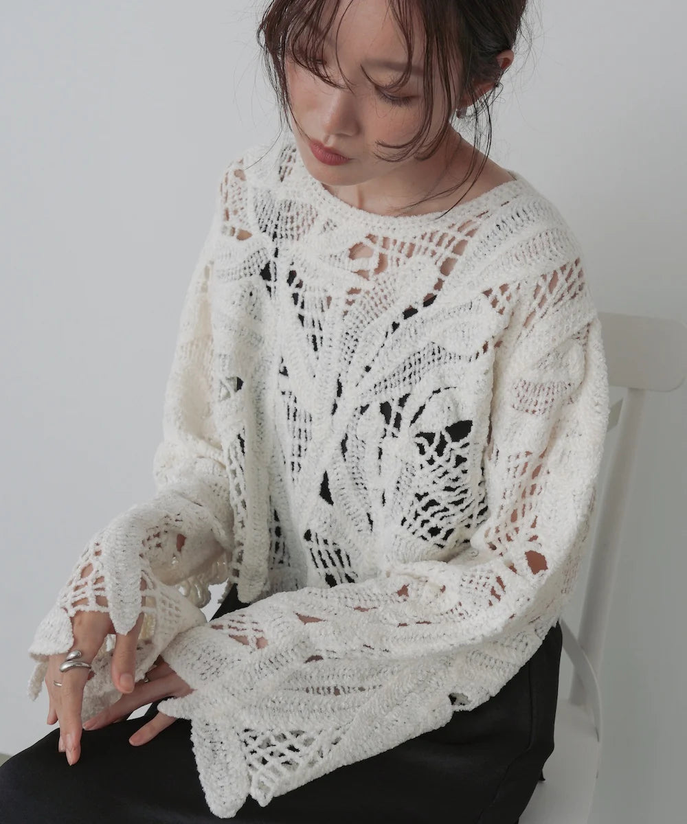 『預訂』日本 Bab 毛絨鉤針短上衣