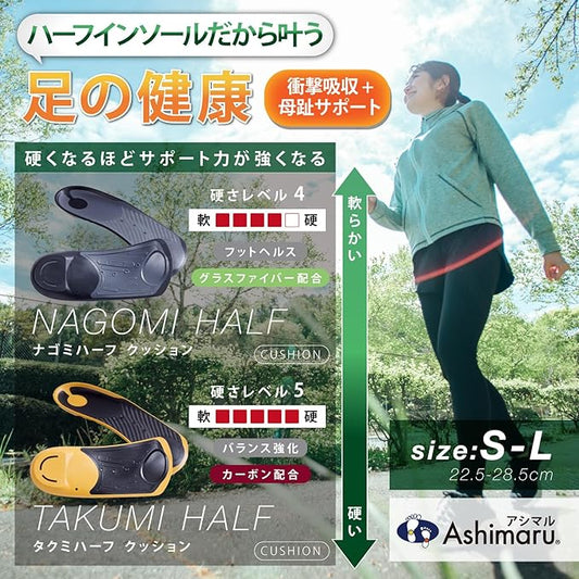 『預訂』Ashimaru 日本製 減震型半鞋墊 HALF CUSHION