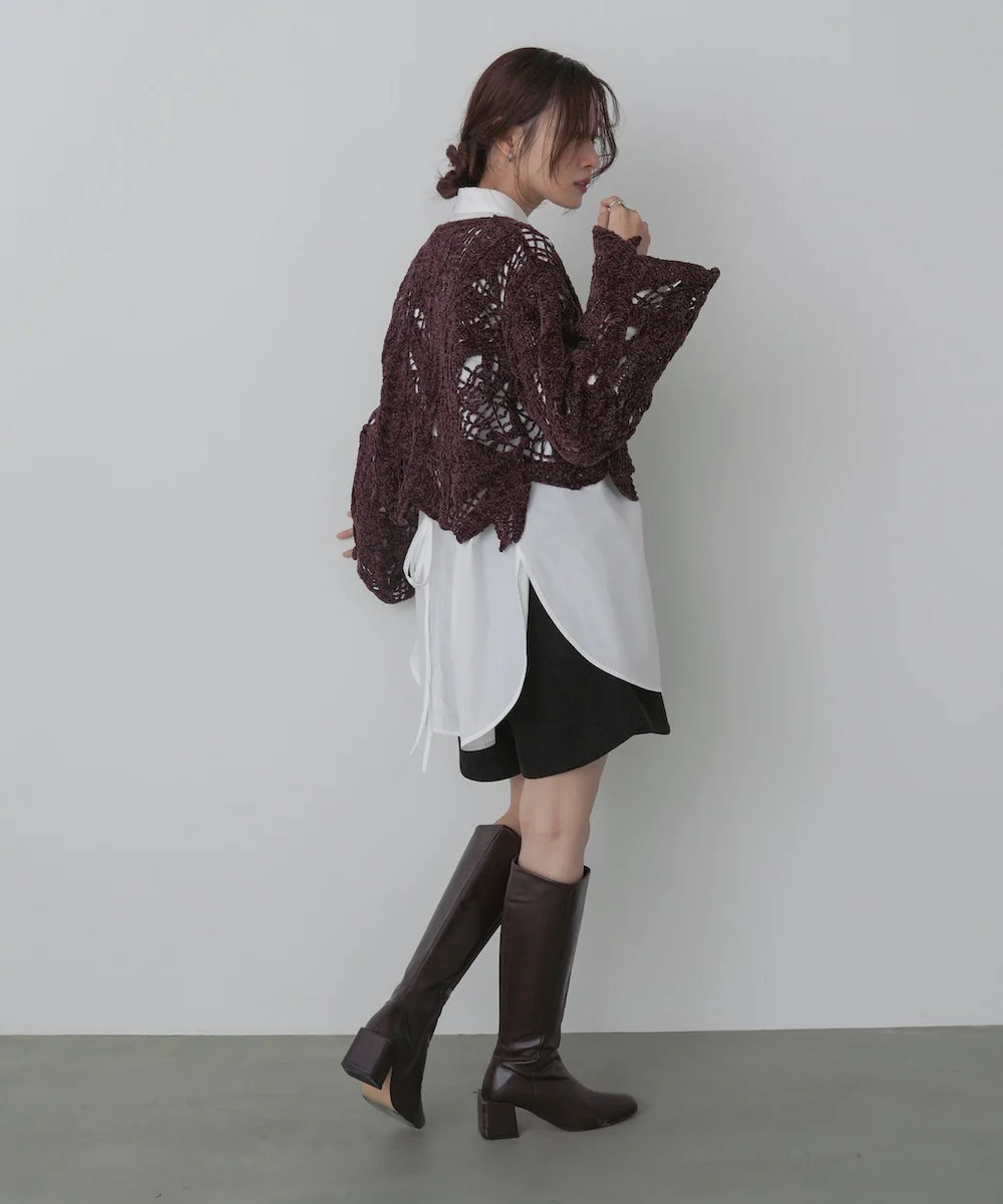 『預訂』日本 Bab 毛絨鉤針短上衣