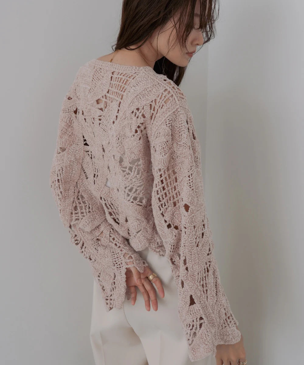 『預訂』日本 Bab 毛絨鉤針短上衣