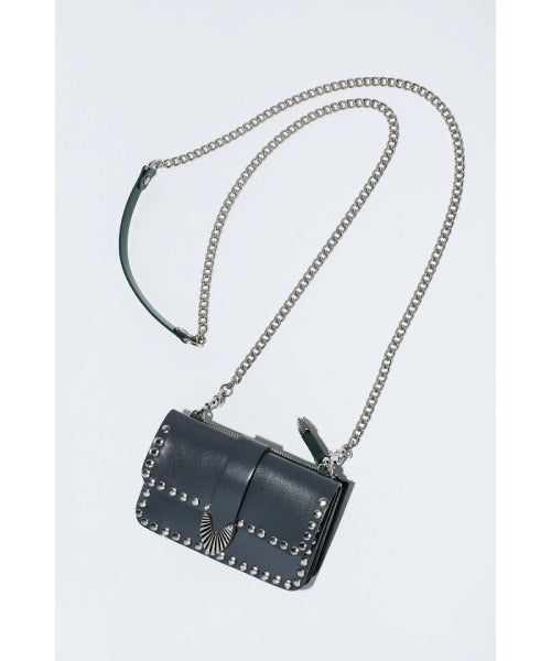 『預訂』日本 Toga Too Chain Leather Wallet Studs 小號鉚釘皮革鏈條錢包